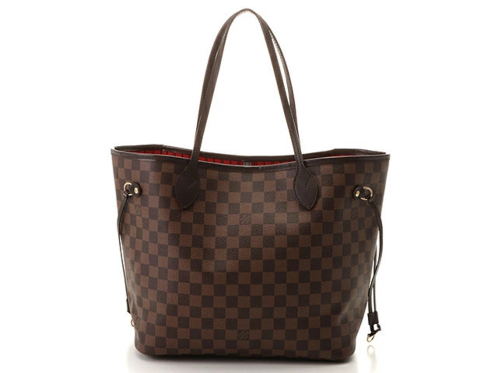 LOUIS VUITTON Neverfull Tote Bag Damier Cerise Red